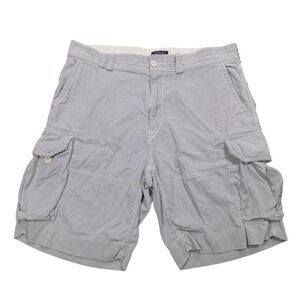 POLO RALPH LAUREN Men's Size 38 Blue White Striped Seersucker Chino Cargo Shorts